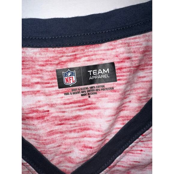 NFL Team Apparel New England Patriots V Neck Shirt Size Medium Stretch - Picture 5 of 6